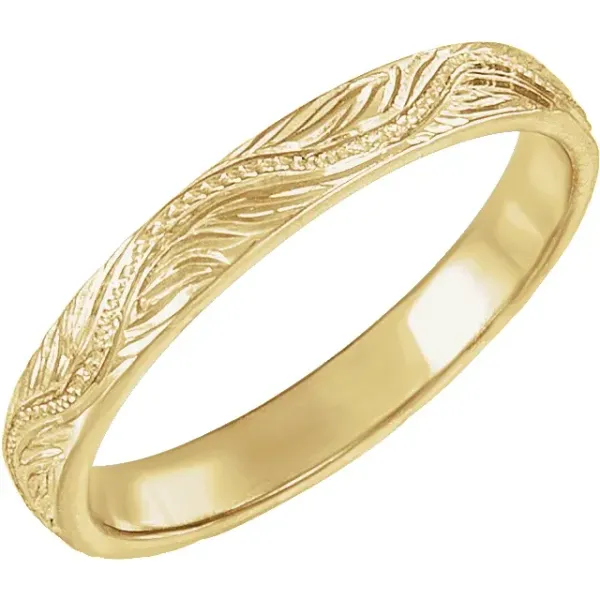 14K Yellow Gold Band Ring Blue Water Jewelers Saint Augustine, FL