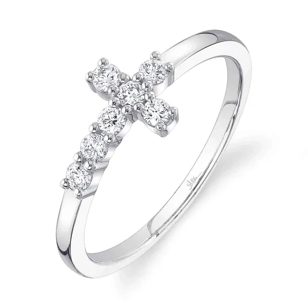 14K White Gold Cross Ring Blue Water Jewelers Saint Augustine, FL