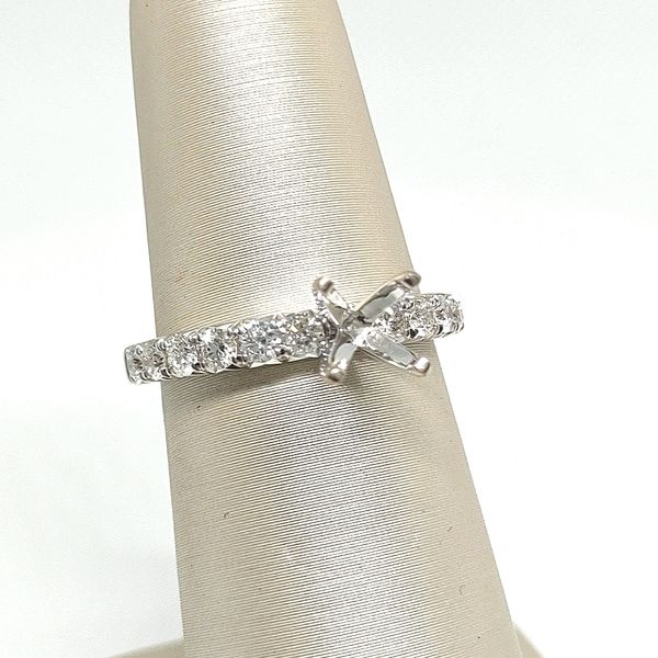14K White Gold Ring Semi Ring Blue Water Jewelers Saint Augustine, FL