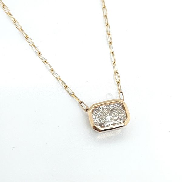 2.07CT LAB-GROWN RADIANT DIAMOND BEZEL SET PENDANT NECKLACE Blue Water Jewelers Saint Augustine, FL