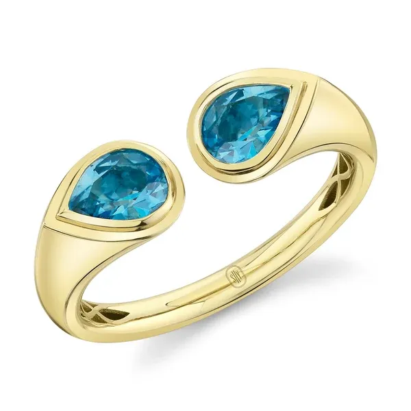 14K Yellow Gold Two Stone Ring Blue Water Jewelers Saint Augustine, FL