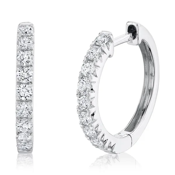 14K White Gold Huggie Earrings Blue Water Jewelers Saint Augustine, FL