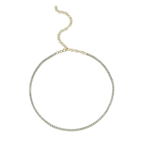 14K Yellow Gold Tennis Necklace Blue Water Jewelers Saint Augustine, FL