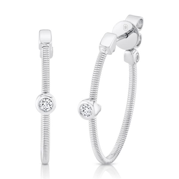 14K White Gold Hoop Earrings Blue Water Jewelers Saint Augustine, FL