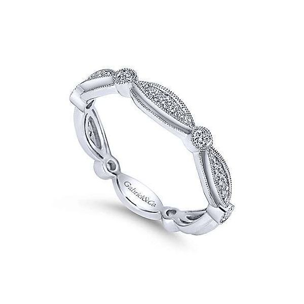 White Gold StackableDiamond Wedding Band Blue Water Jewelers Saint Augustine, FL