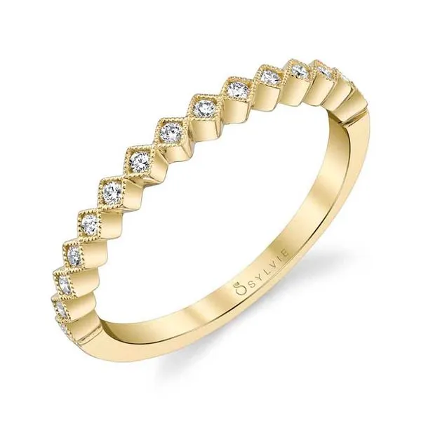 Diamond Wedding Band Geometric Design Blue Water Jewelers Saint Augustine, FL