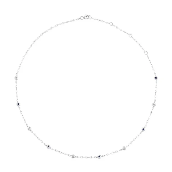 14K White Gold Diamond By The Yard Necklace Blue Water Jewelers Saint Augustine, FL