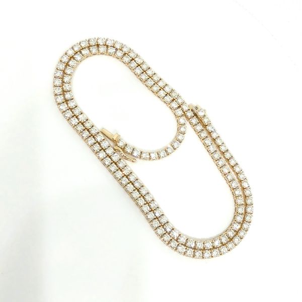 14K Yellow Gold Tennis Necklace Image 2 Blue Water Jewelers Saint Augustine, FL