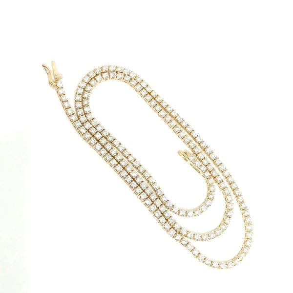 14K Yellow Gold Tennis Necklace Image 2 Blue Water Jewelers Saint Augustine, FL