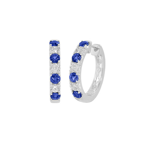 18K White Gold Hoop Earrings Blue Water Jewelers Saint Augustine, FL