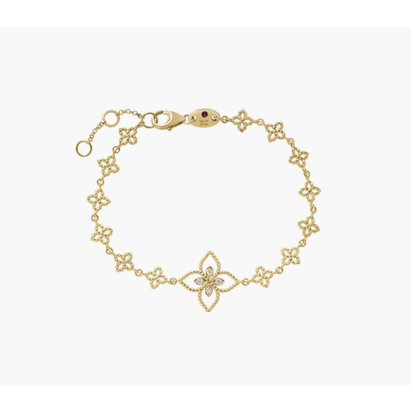 18K Yellow Gold Station Bracelet Blue Water Jewelers Saint Augustine, FL