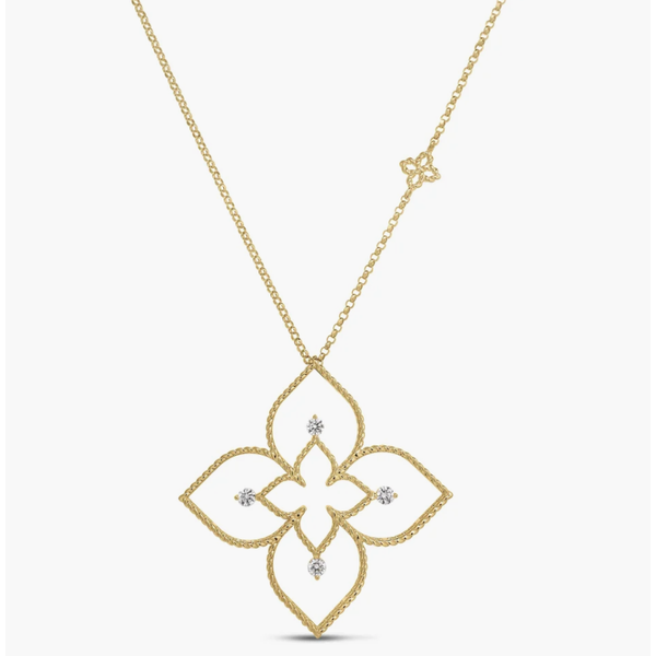 18K Yellow Gold Station Necklace Blue Water Jewelers Saint Augustine, FL