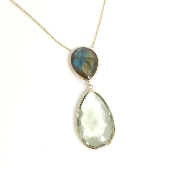 14K Yellow Gold Pendant Necklace Blue Water Jewelers Saint Augustine, FL