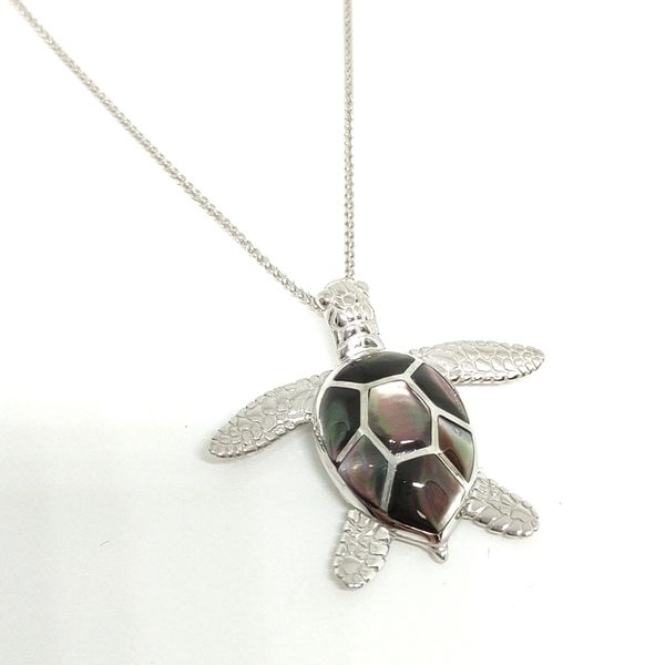 14K White Gold Pendant Necklace Blue Water Jewelers Saint Augustine, FL