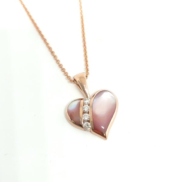 14K Rose Gold Pendant Necklace Blue Water Jewelers Saint Augustine, FL