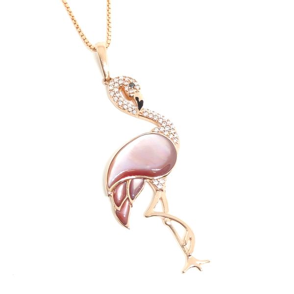 14K Rose Gold Pendant Necklace Blue Water Jewelers Saint Augustine, FL