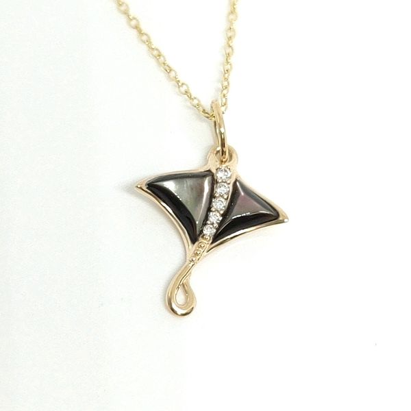 14K Yellow Gold Pendant Necklace Blue Water Jewelers Saint Augustine, FL