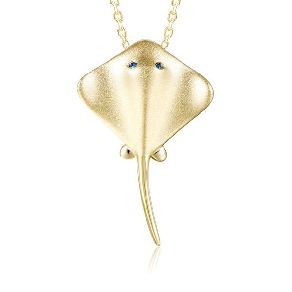 14K Yellow Gold Pendant Blue Water Jewelers Saint Augustine, FL