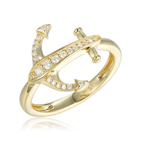 14K Yellow Gold Ring Blue Water Jewelers Saint Augustine, FL