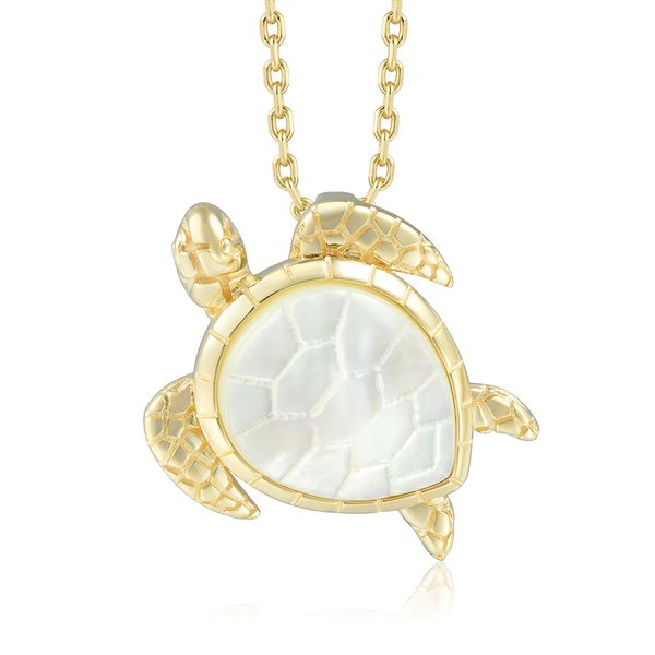14K Yellow Gold Pendant Blue Water Jewelers Saint Augustine, FL