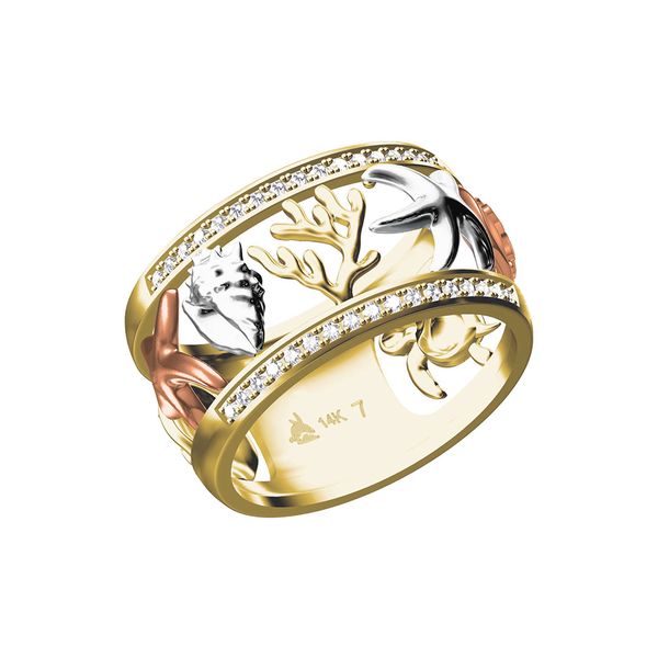 Tricolor Ring Blue Water Jewelers Saint Augustine, FL