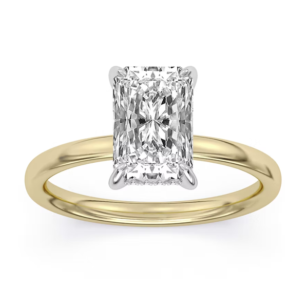 Two-Tone Hidden Halo Ring Blue Water Jewelers Saint Augustine, FL