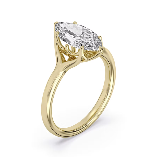 14K Yellow Gold Solitaire Ring Blue Water Jewelers Saint Augustine, FL