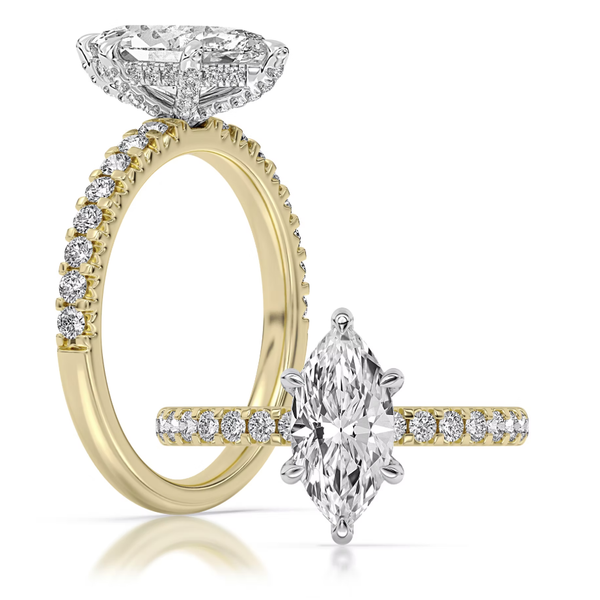 14K Yellow Gold Hidden Halo Ring Blue Water Jewelers St. Augustine, FL