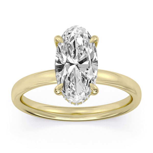 14K Yellow Gold Hidden Halo Ring Blue Water Jewelers St. Augustine, FL