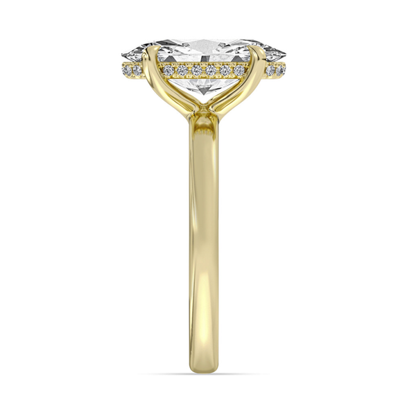 14K Yellow Gold Hidden Halo Ring Image 2 Blue Water Jewelers St. Augustine, FL