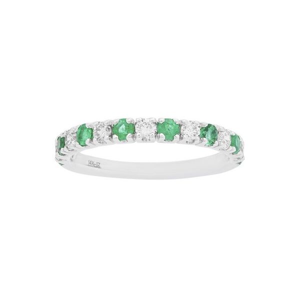 EMERALD DIAMOND WHITE GOLD RING Blue Water Jewelers St. Augustine, FL