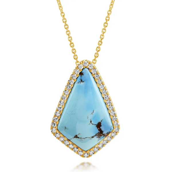 14K Yellow Gold Pendant Blue Water Jewelers St. Augustine, FL
