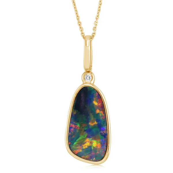 14K Yellow Gold Pendant Blue Water Jewelers St. Augustine, FL
