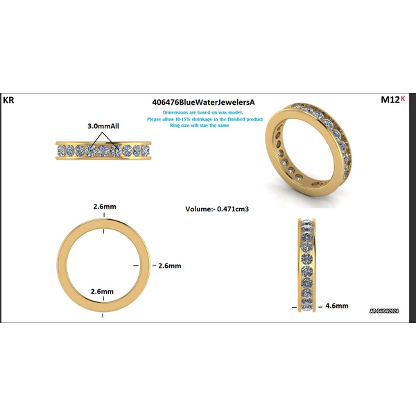 Diamond Eternity Band Blue Water Jewelers Saint Augustine, FL