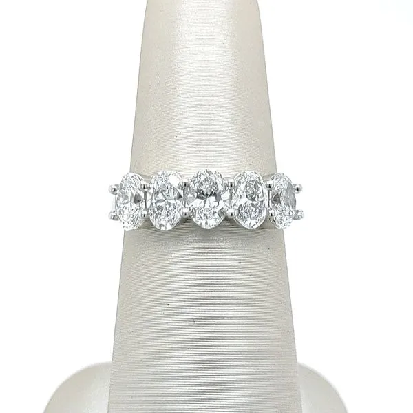 2.00TCW OVAL LAB-GROWN DIAMOND 5-STONE WEDDING BAND Blue Water Jewelers Saint Augustine, FL