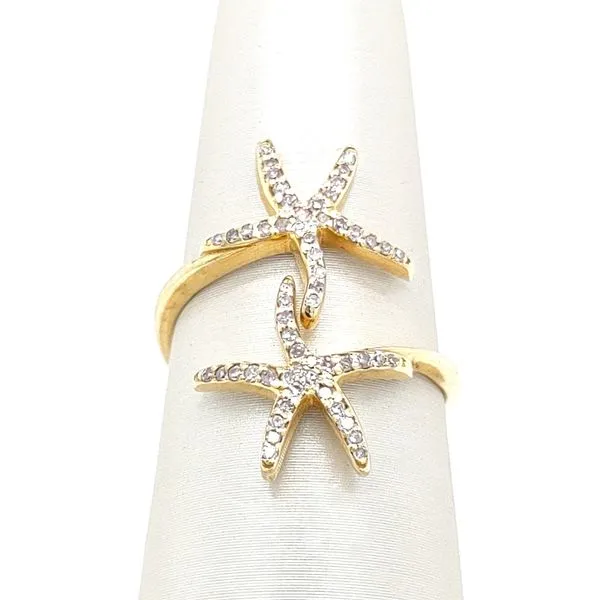 DIAMOND STARFISH RING Image 2 Blue Water Jewelers Saint Augustine, FL