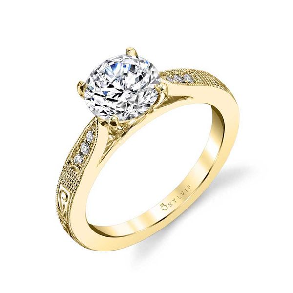 Engraved Engagement Ring Blue Water Jewelers Saint Augustine, FL