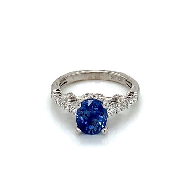 Diamond & Sapphire Engagement Ring Blue Water Jewelers Saint Augustine, FL
