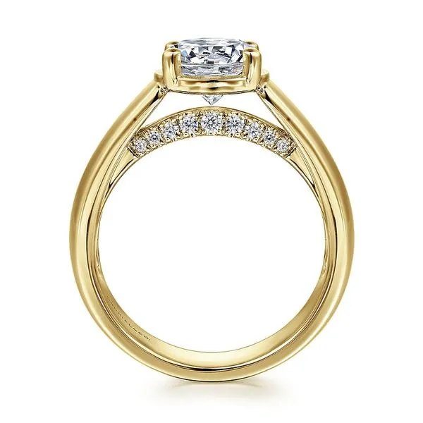 0.14 TCW DIAMOND WIDE BAND SEMI-MOUNT Image 2 Blue Water Jewelers Saint Augustine, FL