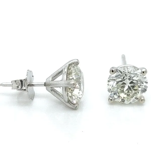 3.03 CT NATURAL DIAMOND STUD EARRINGS Blue Water Jewelers Saint Augustine, FL