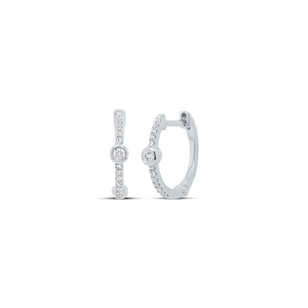 Diamond Huggie Earrings Blue Water Jewelers Saint Augustine, FL