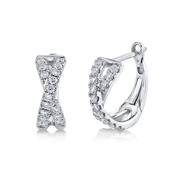 Diamond Huggie Earrings Blue Water Jewelers Saint Augustine, FL