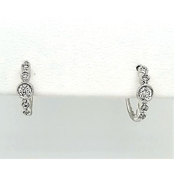 Diamond Hugie Earrings Blue Water Jewelers Saint Augustine, FL