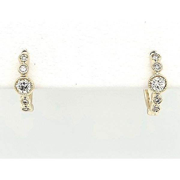 Diamond Huggie Earrings Blue Water Jewelers Saint Augustine, FL