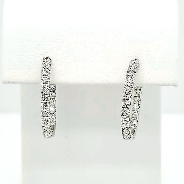 Diamond Hoop Earrings Blue Water Jewelers Saint Augustine, FL