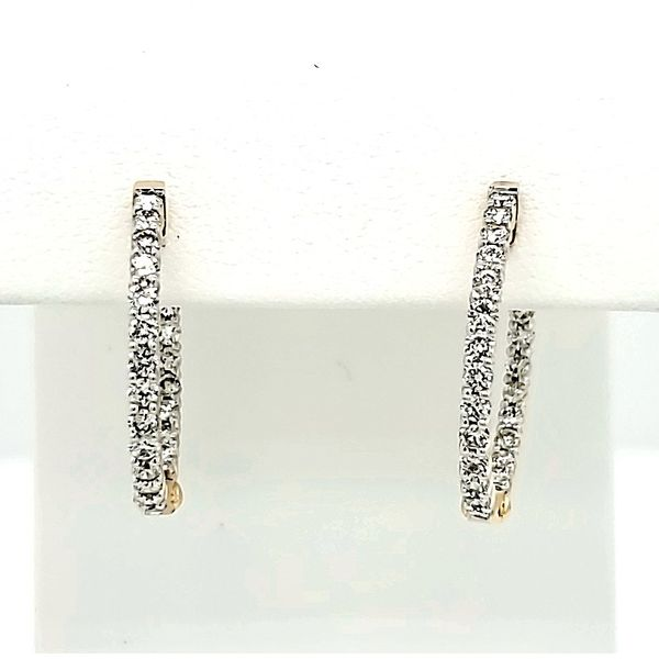 Diamond Hoop Earrings Blue Water Jewelers Saint Augustine, FL