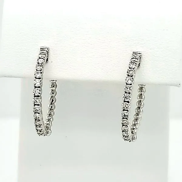 Diamond Hoop Earrings Blue Water Jewelers Saint Augustine, FL