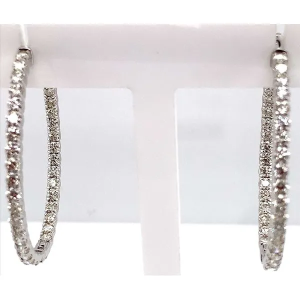 Diamond Hoop Earrings Blue Water Jewelers Saint Augustine, FL