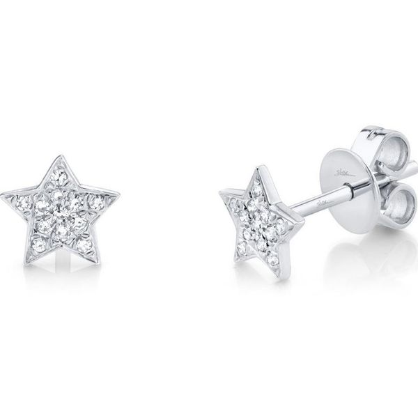 Diamond Star Earrings Blue Water Jewelers Saint Augustine, FL