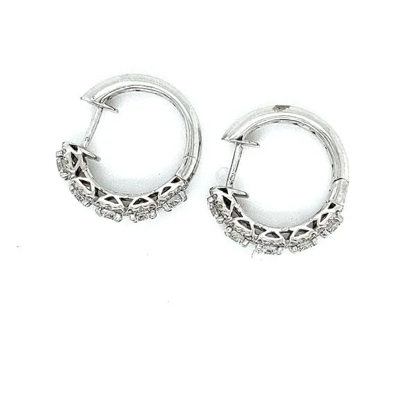 DIAMOND HUGGIE EARRINGS Image 3 Blue Water Jewelers Saint Augustine, FL